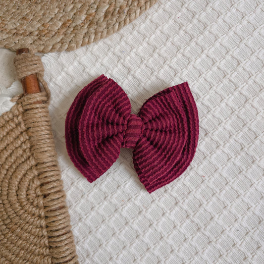 Burgundy Double Bow