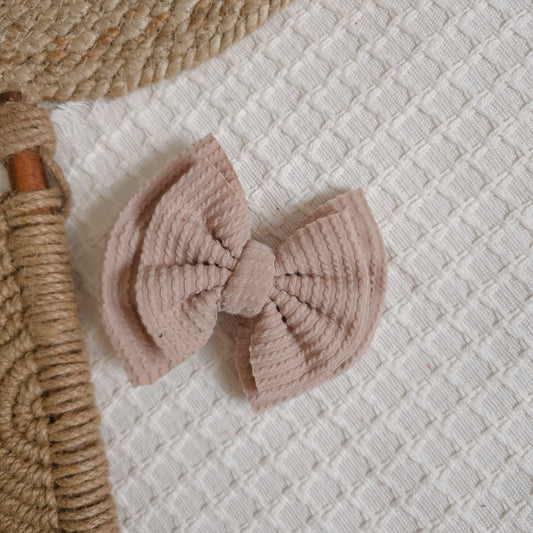 Beige Double Bow