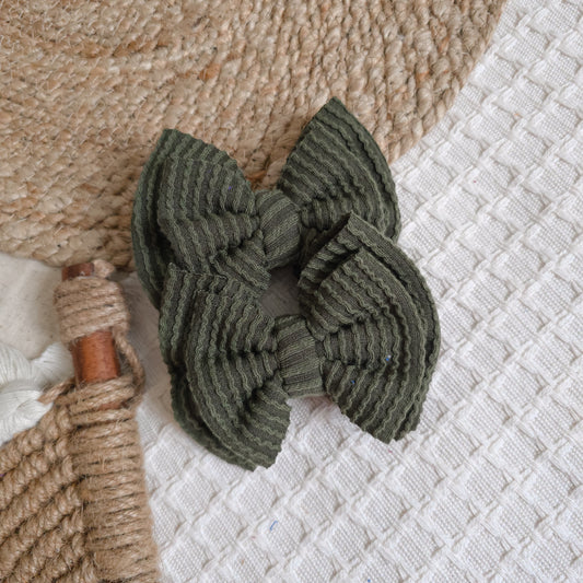 Olive Green Double Piggies