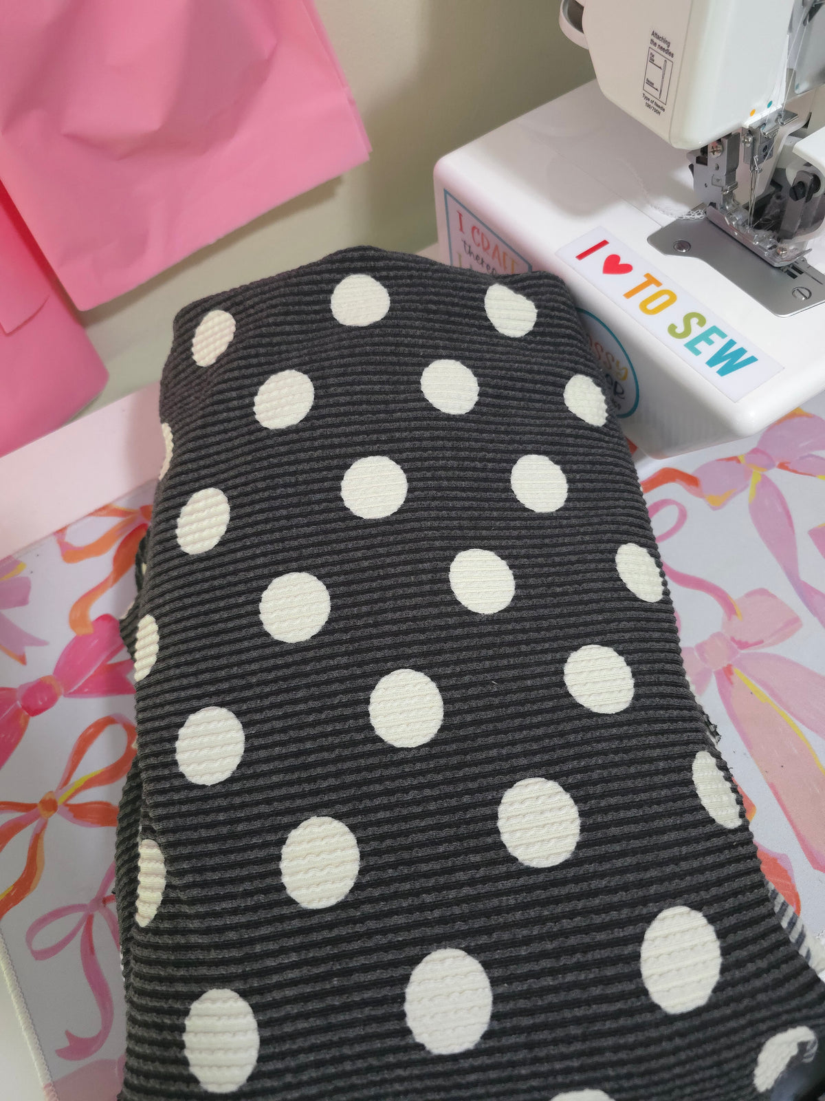 Black/White Polka Dot Oversized Sweater